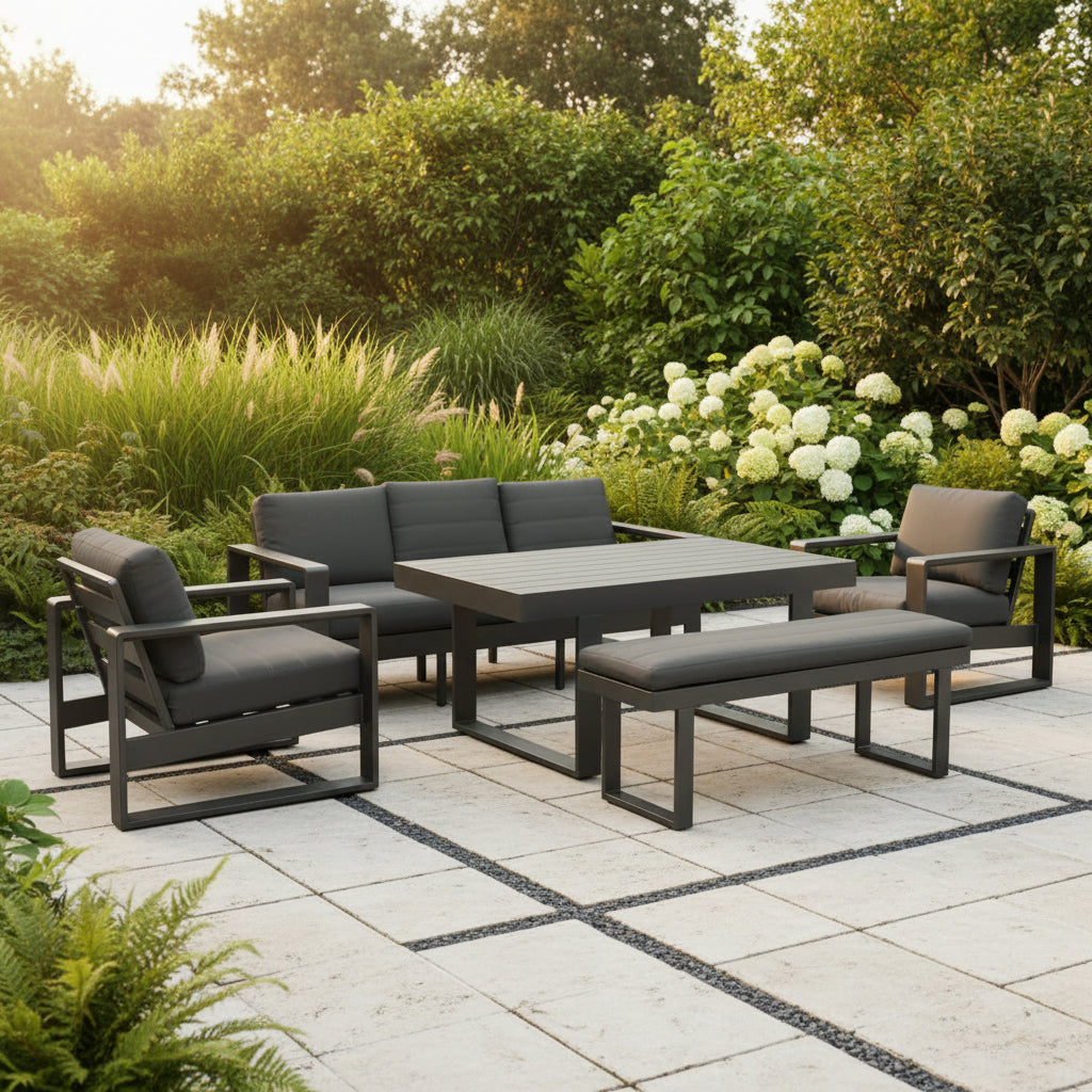 MADERIA OUTDOOR 5PC MID HEIGHT DINING SET