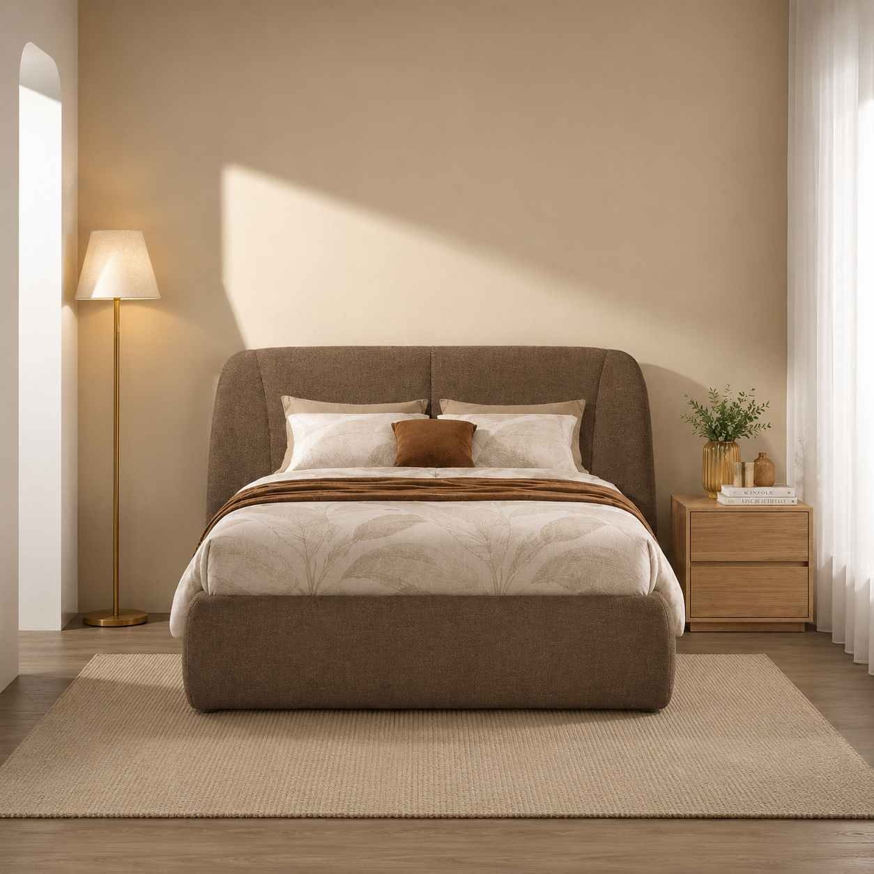 Elara Queen Bed - Cocoa