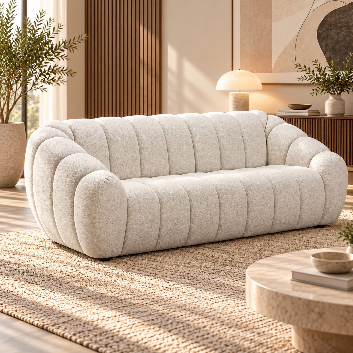 Kenya 3 Seater Sofa - Beige