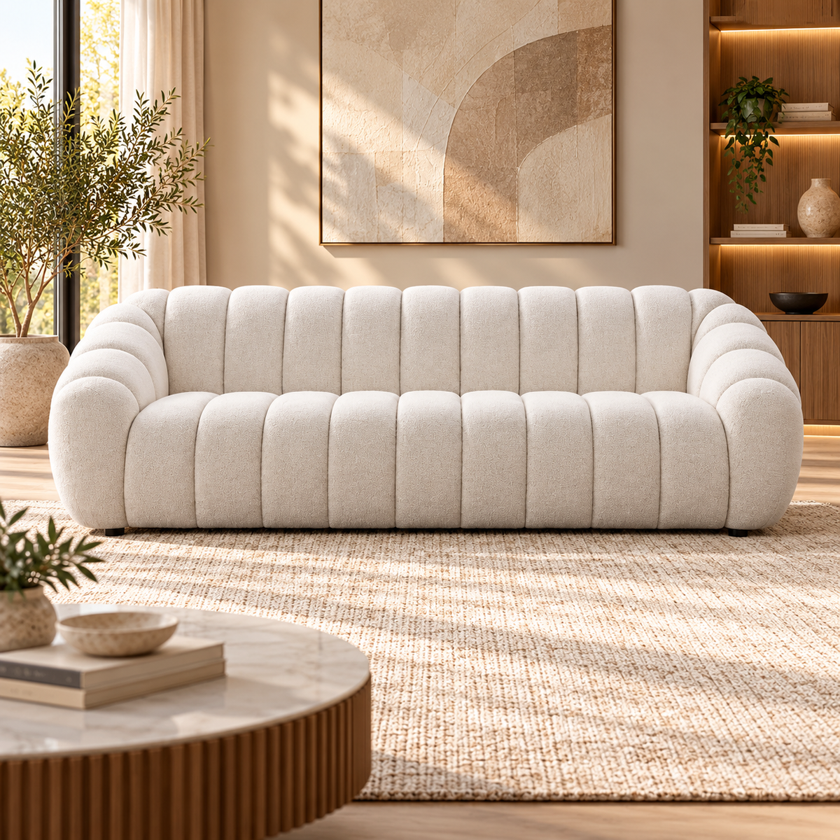 Kenya 4 Seater Sofa - Beige