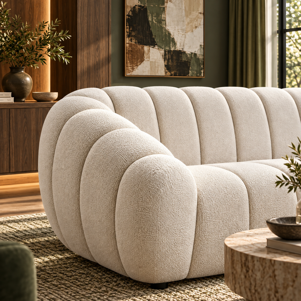 Kenya 4 Seater Sofa - Beige