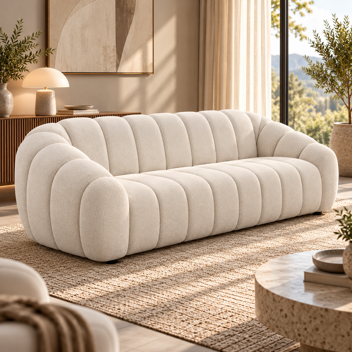 Kenya 4 Seater Sofa - Beige