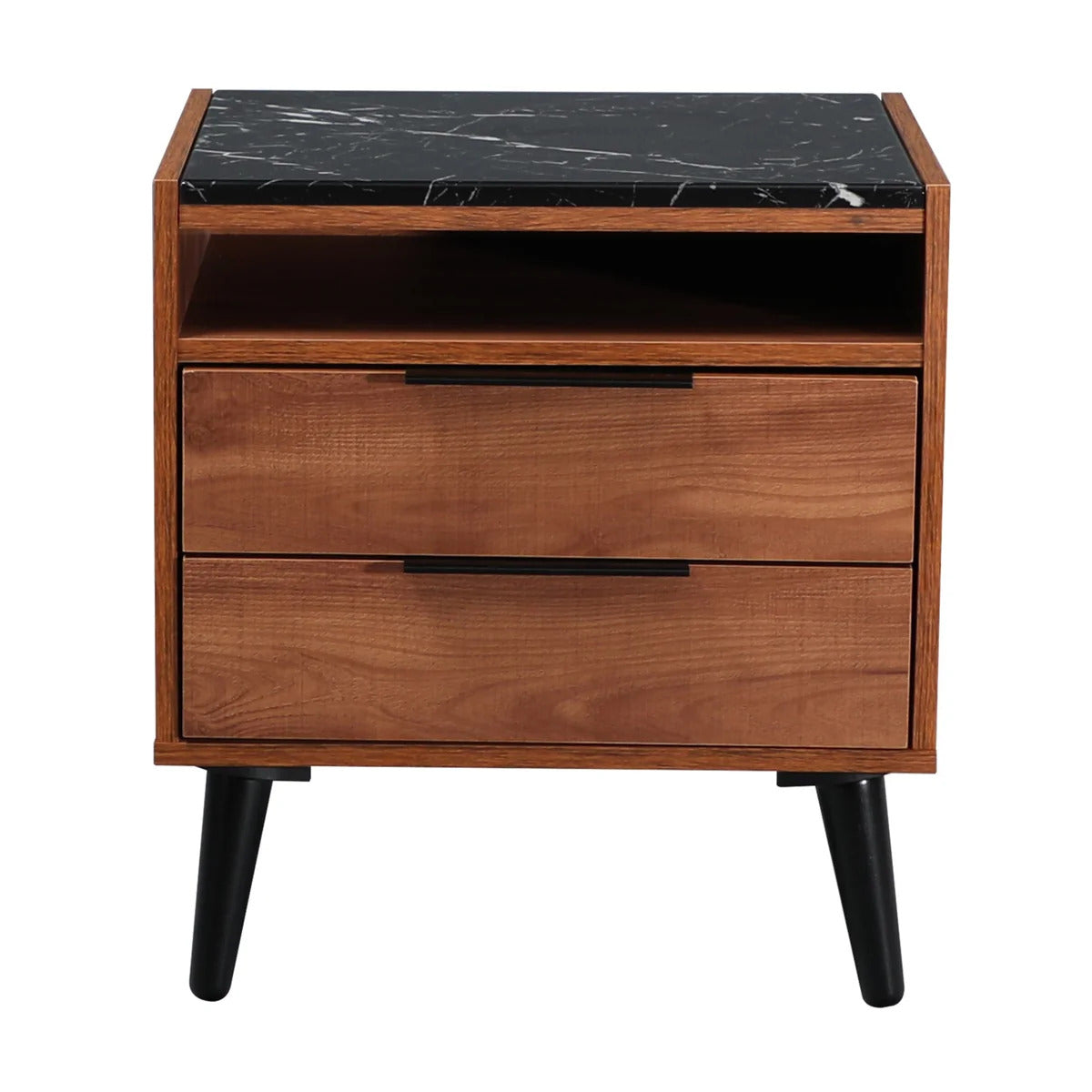 Thames 2 Drawer Bedside-Mango Oak