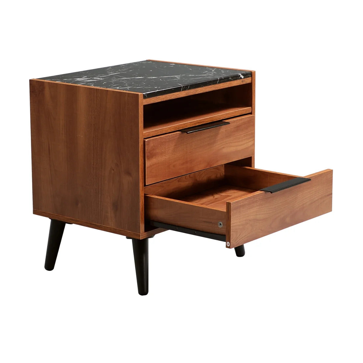 Thames 2 Drawer Bedside-Mango Oak