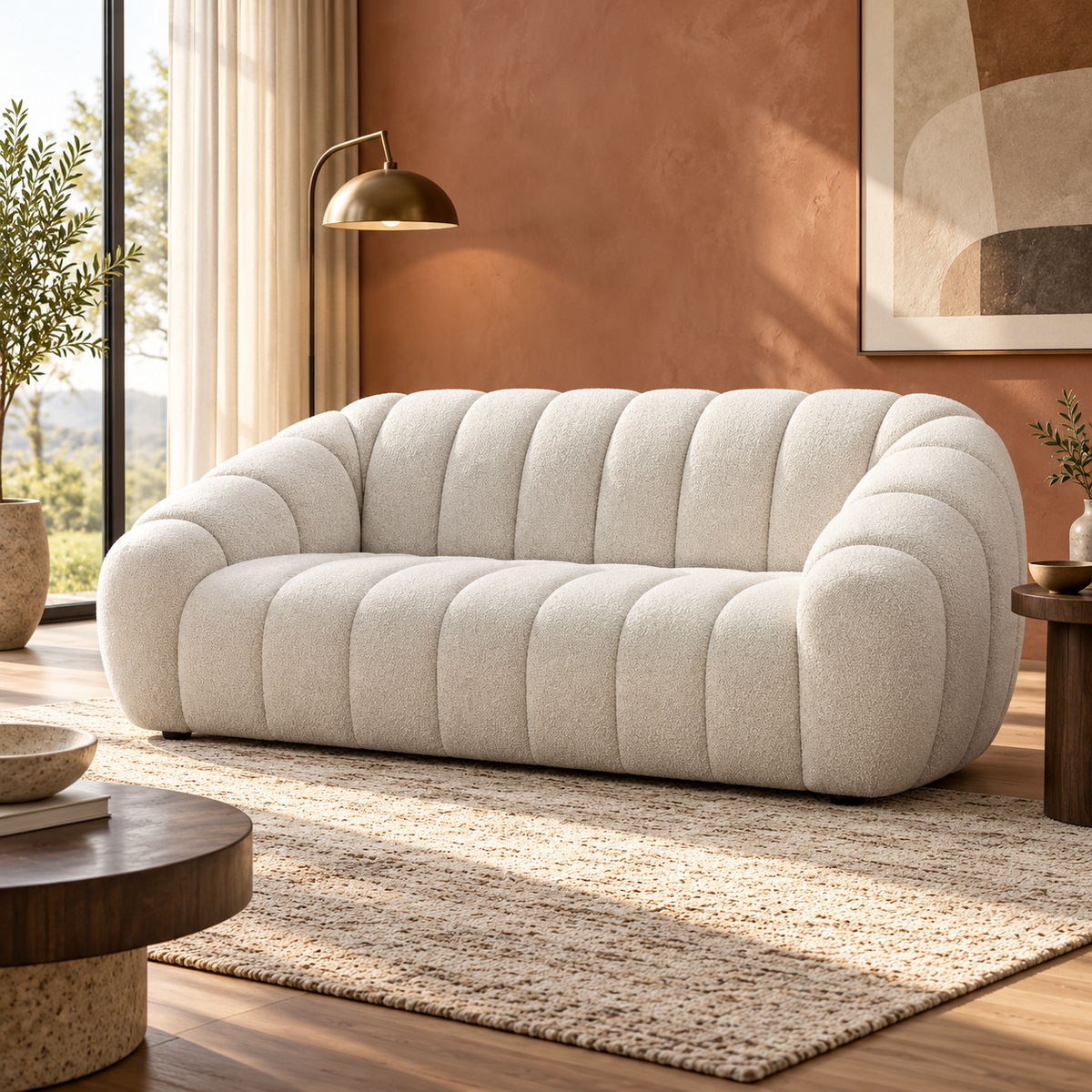 Kenya 3 Seater Sofa - Beige
