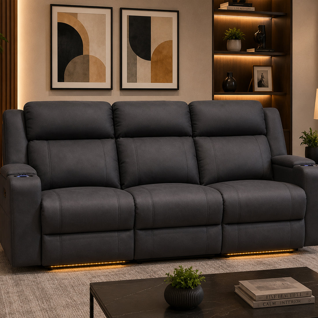 Austin 3 Seater with Electric Recliner