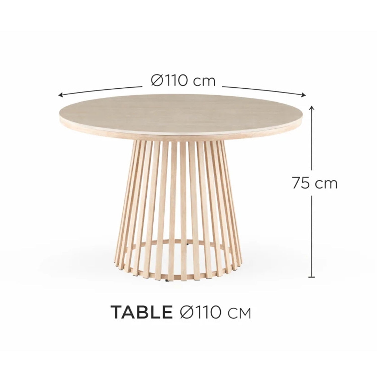 Sandra Range Dining Table 110cm Round
