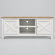 SHELLWOOD 2DR/2NICHES TV UNIT 160X42X55CM-OAK/WHT