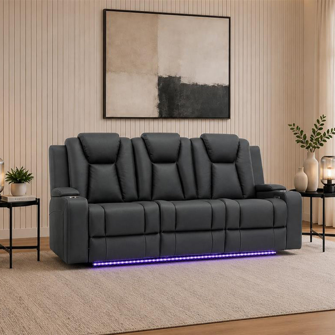 Arena Fab 3 Seater with Electric Recliners
