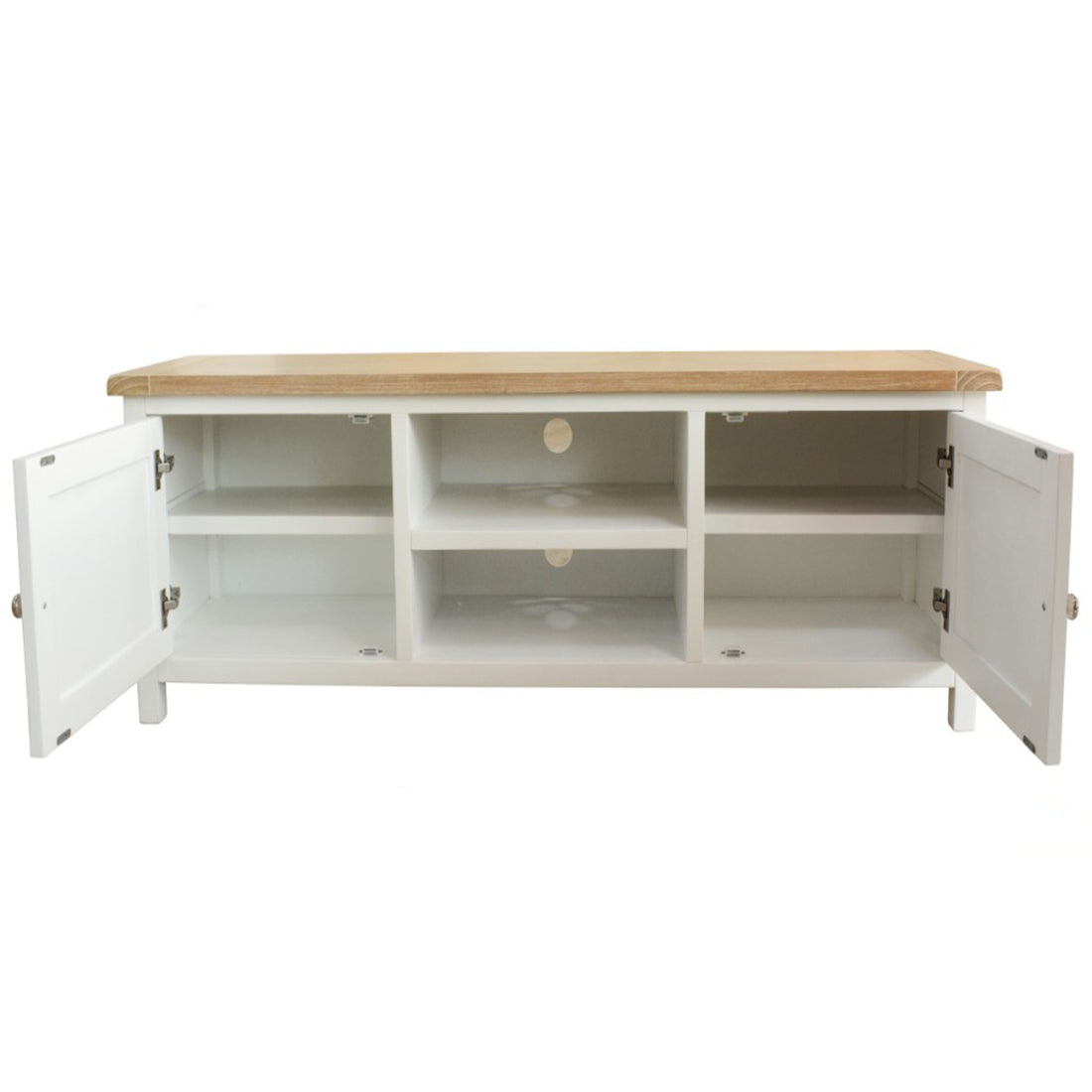 SHELLWOOD 2DR/2NICHES TV UNIT 160X42X55CM-OAK/WHT