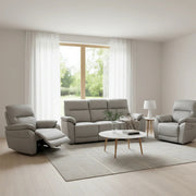 Aspire 3+1+1 Seater Electric Power Genuine Leather Recliner Sofa Lounge