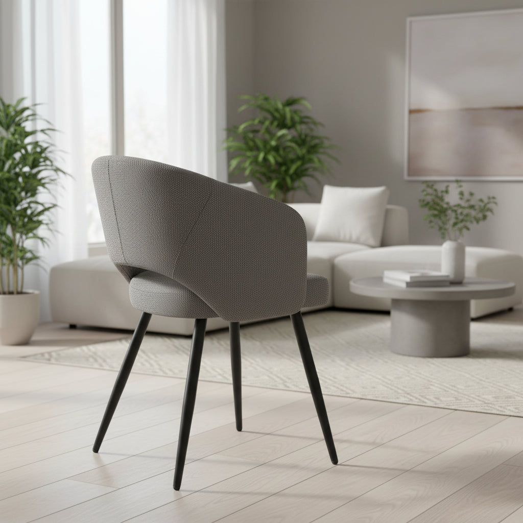 Bellagio 5pc Dining Set 120cm Round Table 4 Grey Chair