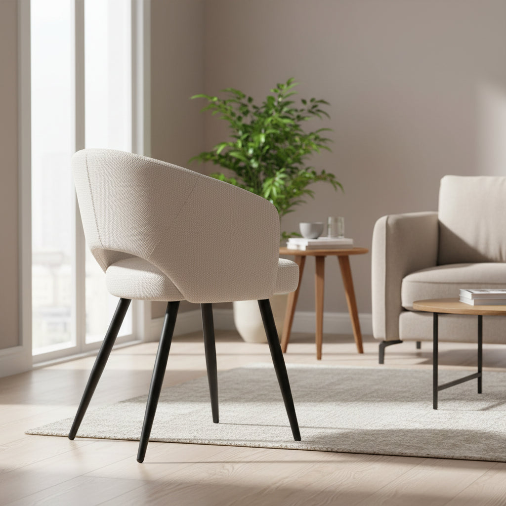 Bellagio 5pc Dining Set 120cm Round Table 4 Beige Chair