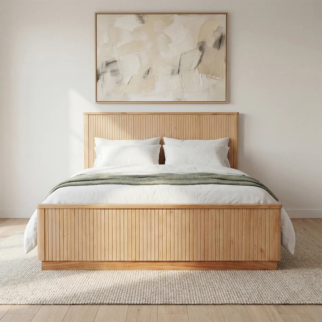 Avalon King Bed Frame Natural
