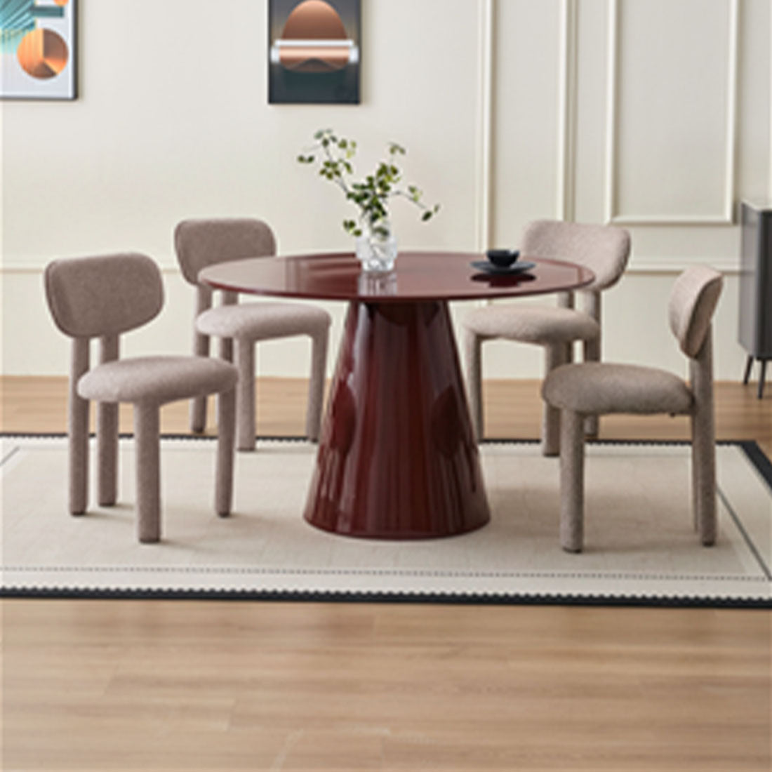 FUEGO 5PC RND DIN TABLE & 4X CHAIR KIT