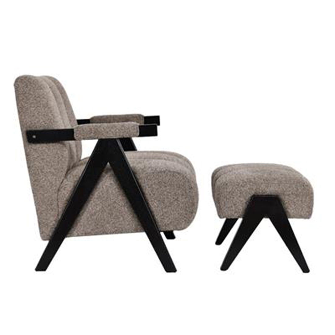 Atlas Fab Accent Chair + Stool