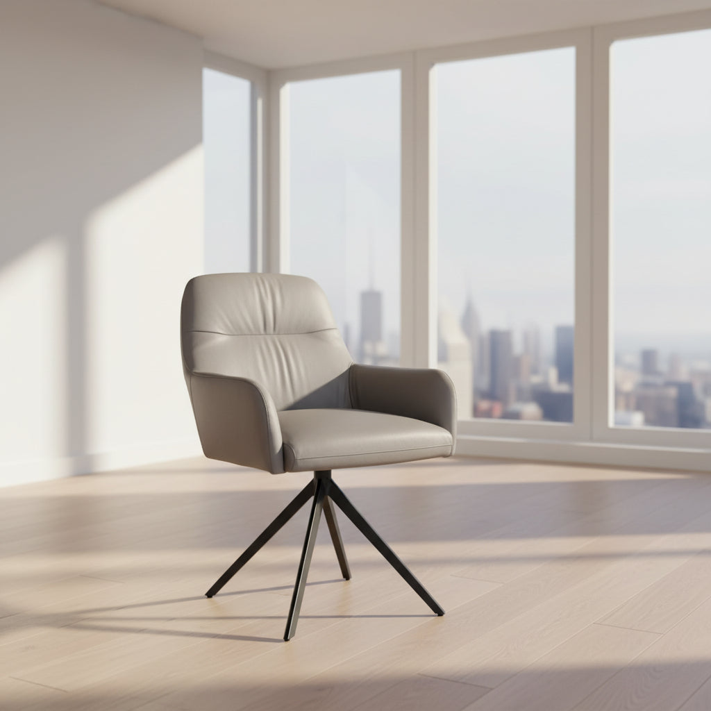CALVIN LEATHER SWIVEL CHAIR