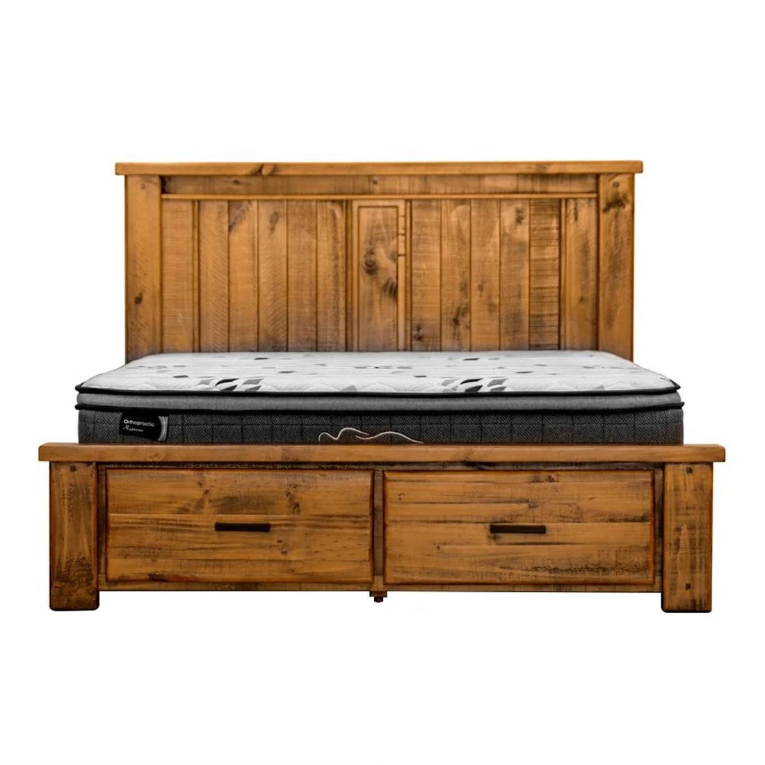 Oxley Pine Timber Queen Bed