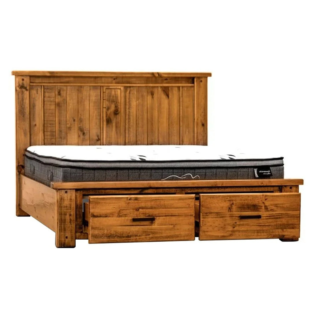 Oxley Pine Timber Queen Bed
