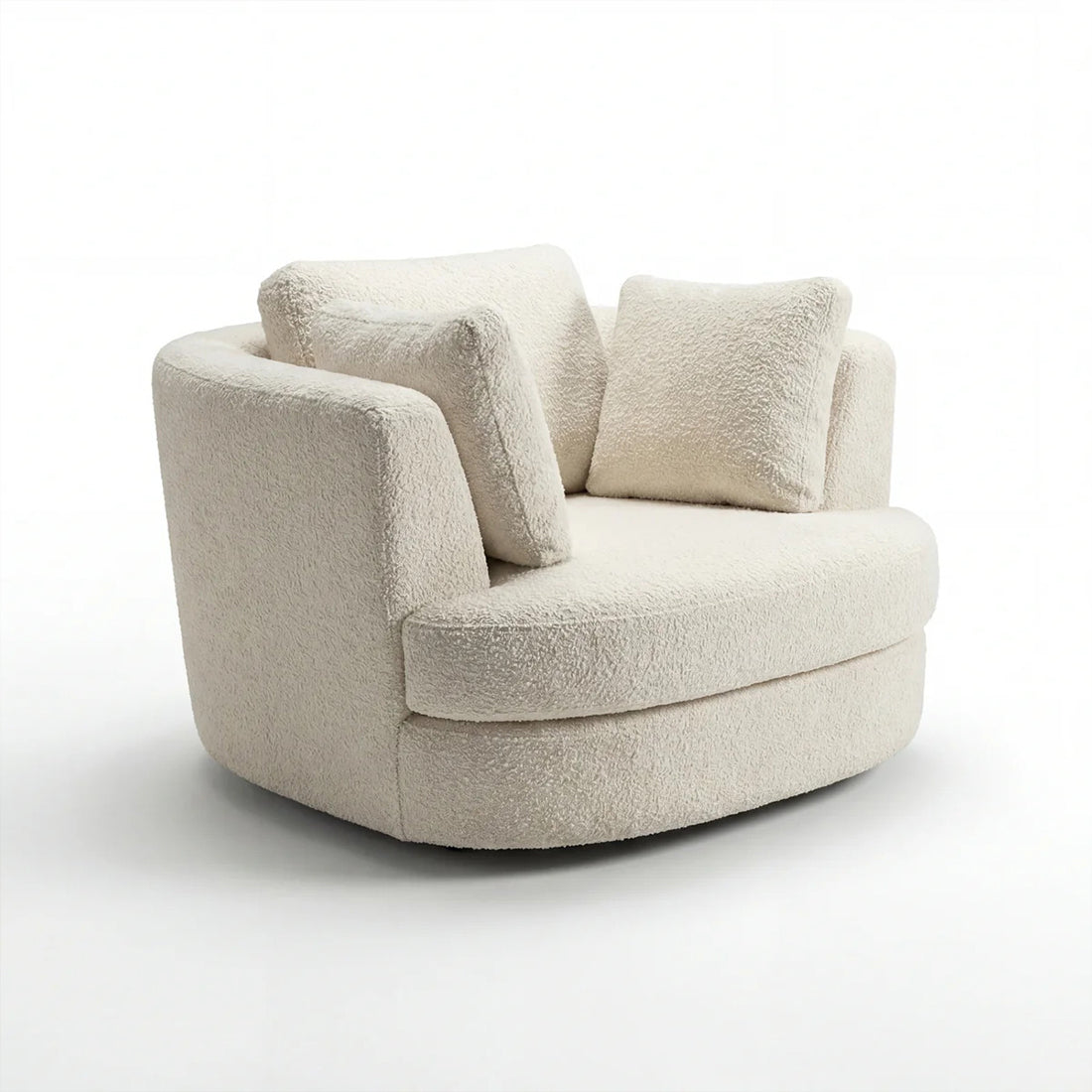 Oyster Swivel Chair with Ottoman